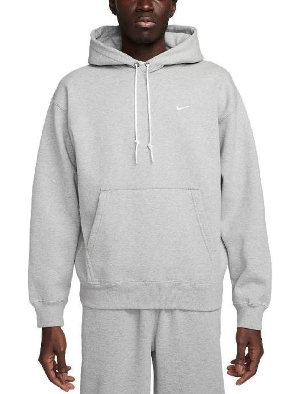 NWT Nike Solo Swoosh Fleece Pullover Hoodie Heavyweight Grey Men’s Small